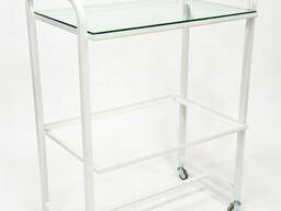 Инструментальный столик медицинский на колёсах | Стеклянные полки | От производителя в Таш