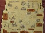 Карта Узбекистана из кожи . - fotosurat 2