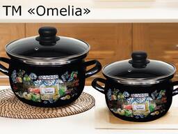 Кастрюля стальная эмалированная