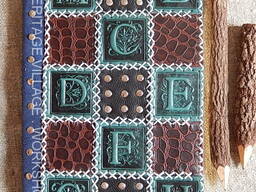 Кожаные обложки в пэчворк стиле.