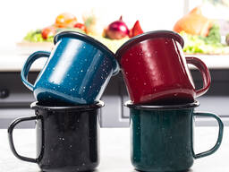 Granit seriyali sirlangan po'lat krujkalar