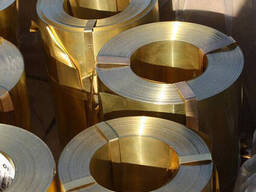 Лента латунная 0,05—8 мм, ширина 0,1—670 мм, марки Л63; Л63т; Л63м