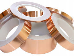 Медная лента, мягкая, Шир. : 5-1000 мм, Толщ. : 0,015-7 мм, Марка: М1; М1м. ..