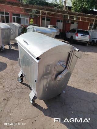 Мусорный бак 1100Л холодно-оцинкованный