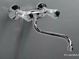 Настенный смеситель для раковины марка С151008С (хромированный)