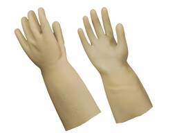 Перчатки резиновые диэлектричиские.