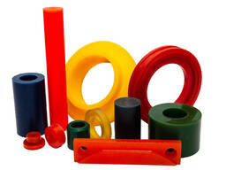 Полиуретан Толщ. : 2-230 мм, Раскр. : 500х500; 1000х4000. .. мм, Тип: стержень; лист. ..