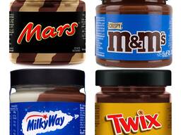 Предлагаю от 1 паллета шоколадные пасты 200 гр. MARS, MILKYWAY, TWIX, SNICKERS.