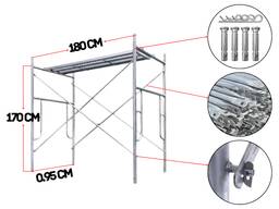 Продажа оцинкованных строительных лесов с поддоном, облегченные, Китай