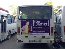 Размещение рекламы на автобусах Avtobuslarga reklama joylashtirish