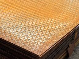 Ромбический рифленый лист размером 1080 х 5000 х 5 мм