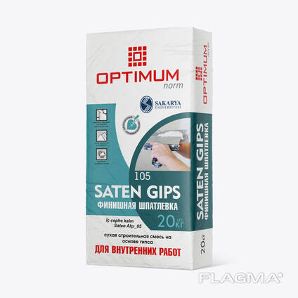 Шпатлевка финишная OPTIMUM NORM - SATEN GIPS 20кг