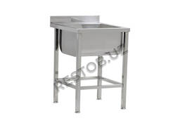 Ванна моечная кухонная 1 секц. цельнотянутая нерж.