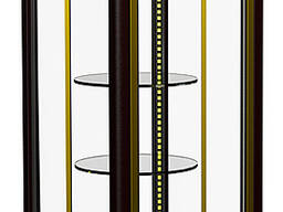 Витрина кондитерская Carboma D4 VM 400-2 (R400Cвр Люкс, коричнево-золотой)